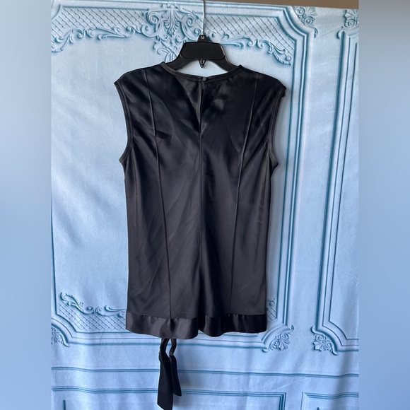 Helmut Lang Size:M Women Sleeveless Top Drape Tank  Satin Trim Blouse Black - Picture 7 of 7